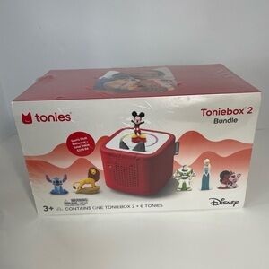 Tonies Red Disney Toniebox 2 Bundle with 6 Tonies - BRAND NEW SEALED